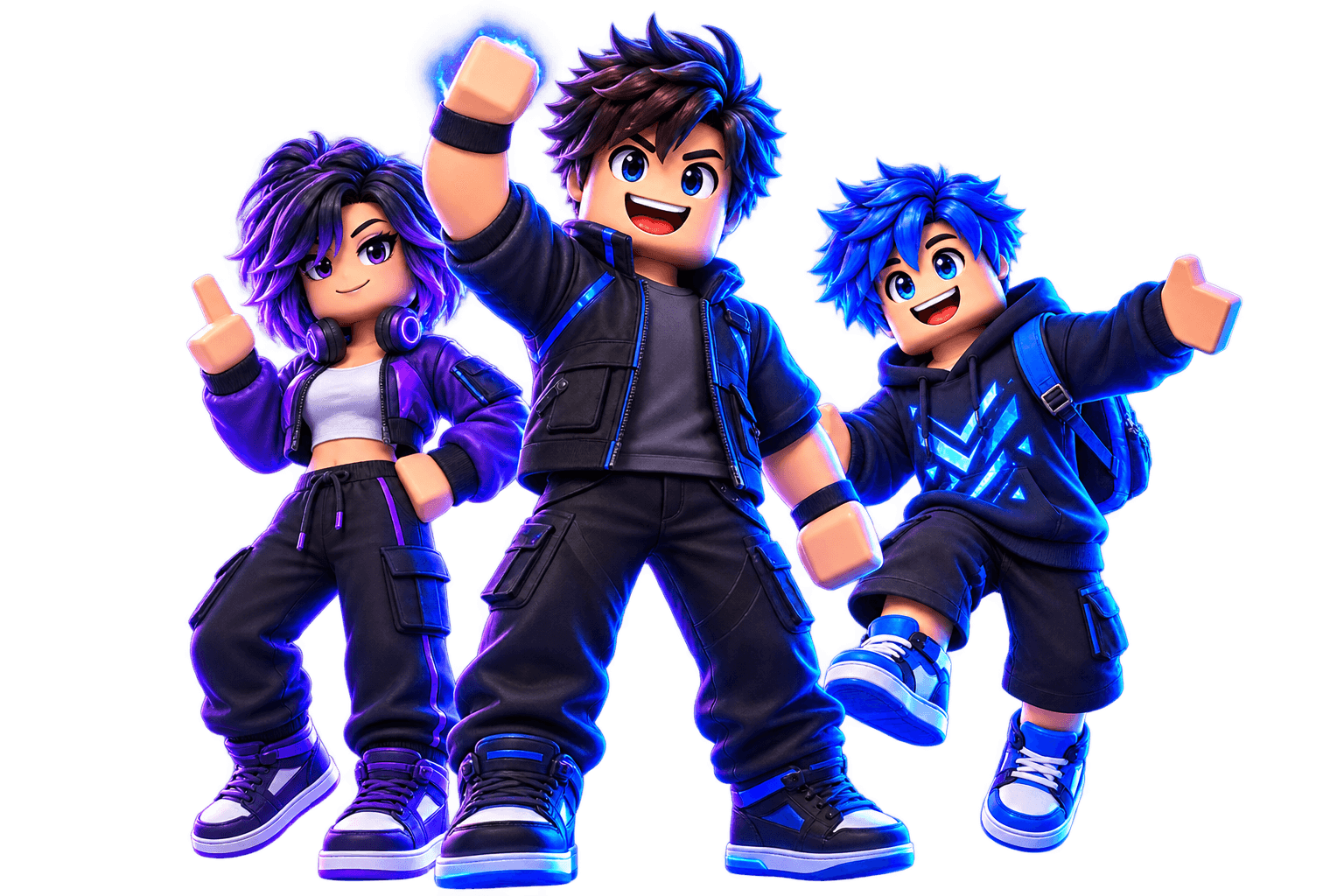 Trio de Personagens Roblox